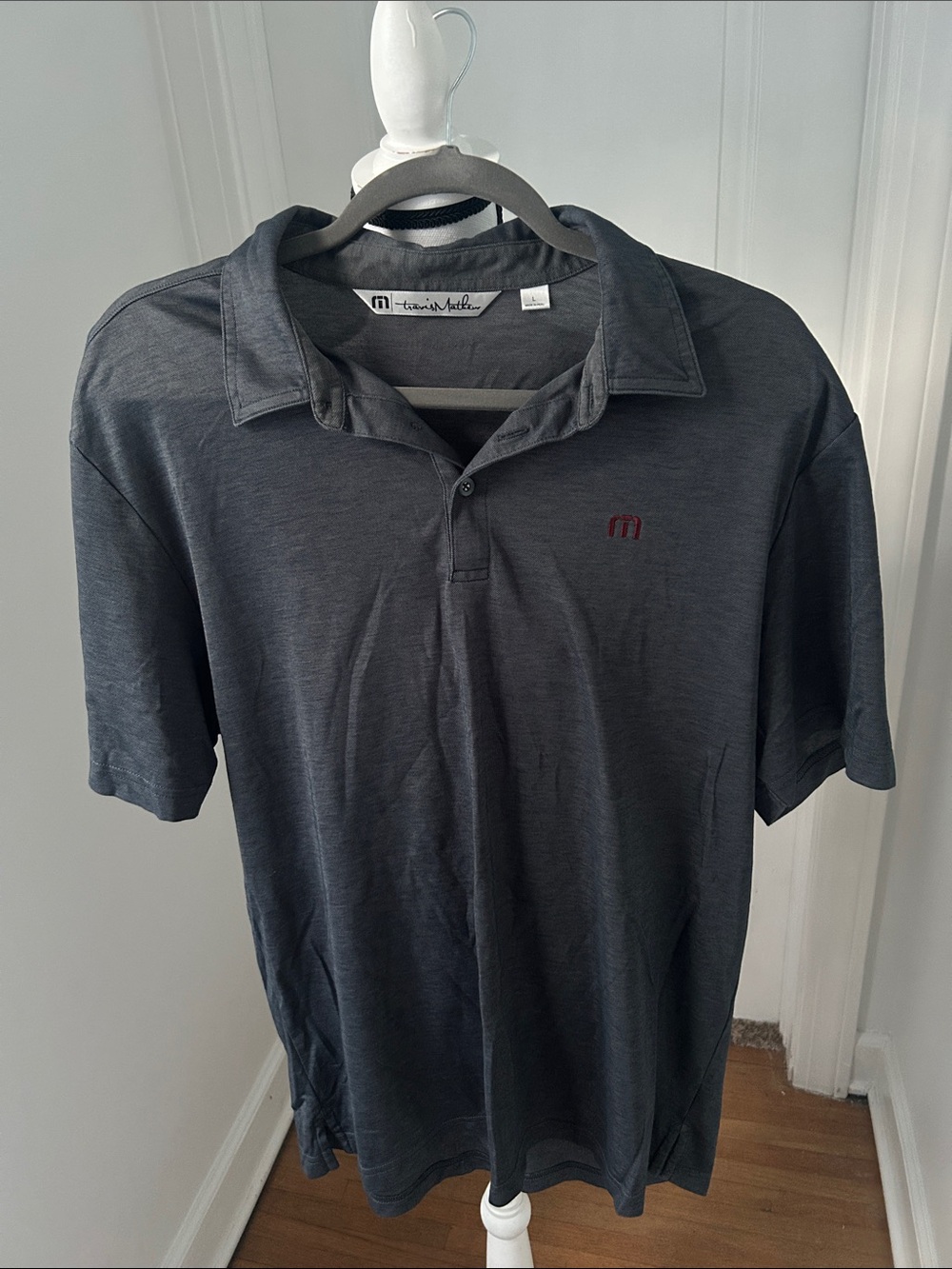 Travis Mathew Men’s Dark Charcoal Polo with Subtle Logo